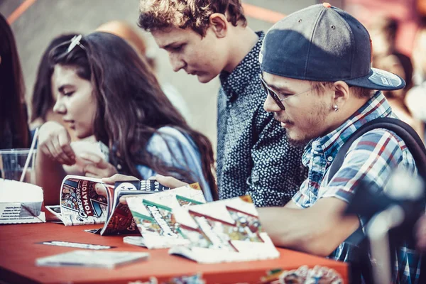 Moskova Ağustos 2015 Festivali Dantel 2015 Faces Ünlü Gorki Park — Stok fotoğraf