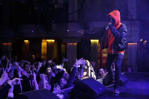 Moscow February 2017 Famous Canadian Rap Singer Jazz Cartier Performing — Stock Photo, Image