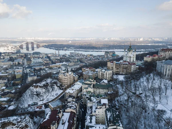 Kiev Oekraïne Februari 2018 Luchtfoto Drone Foto Voor Winter Kiev — Stockfoto