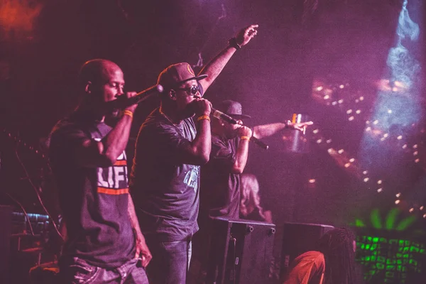 Moscow Abril 2015 Outlawz Banda Tupac 2Pac Shakur Apresentando Vivo — Fotografia de Stock