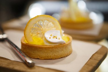 Limon tart pasta Cafe