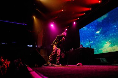 Moskova - 30 Mart, 2017: rapçi Lil dikizlemek konser gece kulübü.