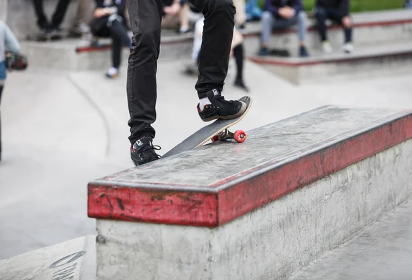 Moskova Mayıs 2016 Yaz Sokak Kaykay Yarışması Açık Skate Park — Stok fotoğraf