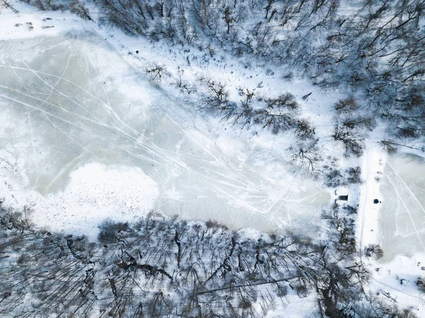 Kiev Ucraina Marzo 2018 Foto Aerea Del Drone Della Foresta — Foto Stock