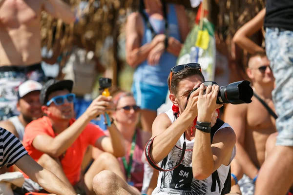 Odessa Ukraina Augusti 2017 Professional Fotograf Man Tar Bilder Med — Stockfoto