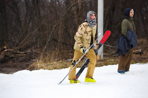 Kiev Oekraïne Februari 2018 Snowboard Park Goloseev Ski Park Openen — Stockfoto