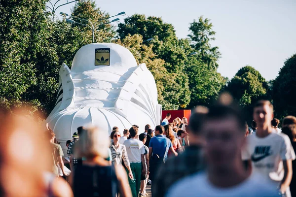 Moskou Augustus 2015 Festival Gezichten Veters 2015 Vond Plaats Beroemde — Stockfoto