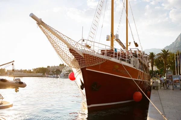 Makarska Croacia Junio 2017 Barco Turístico Retro Para Crucero Vacaciones — Foto de Stock