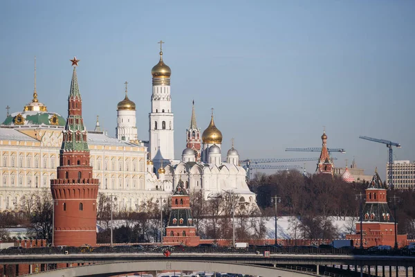 Москва Января 2017 Башни Красной Площади Российском Столичном Городе — стоковое фото