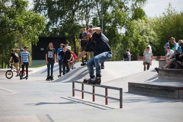 Mosca Maggio 2016 Gara Pattinaggio Aggressivo Picnic Svolto Presso Skate — Foto Stock