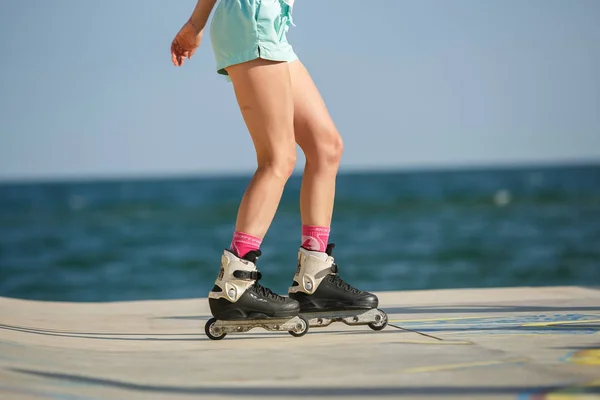 Odessa Agosto 2017 Concurso Patinação Linha Agressiva Parque Skate Livre — Fotografia de Stock