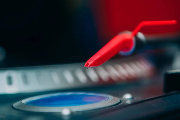 Turntable Vinyl Record Player Analog Sound Technology Playing Analog Digital — Stock Photo, Image