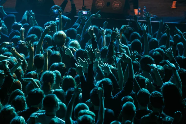 Moscow Dezembro 2016 Pista Dança Lotada Clube Noturno Boate Completo — Fotografia de Stock