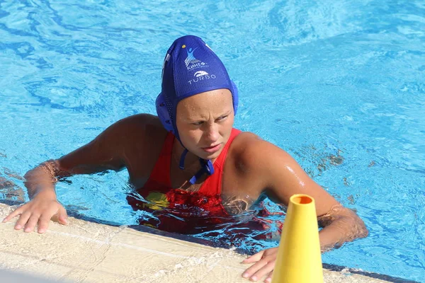 Athens October 2012 Female Water Polo Championship Women Play Waterpolo — Stock Photo, Image