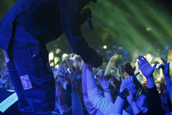 Moskou Februari 2017 Grote Hiphop Muziekfestival Nachtclub Concert Van Rap — Stockfoto