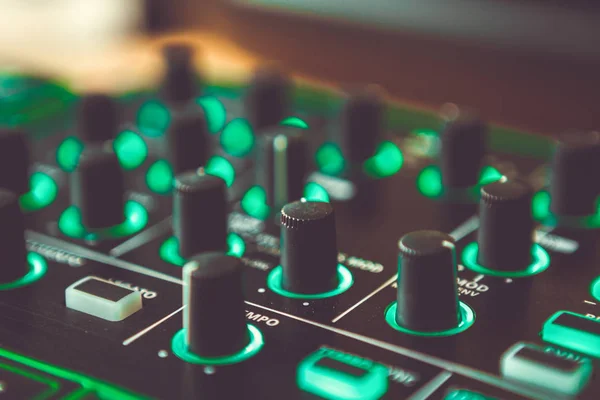 Professionele Audio Apparatuur Voor Aan Remix Muziek Afspelen Concert Partij — Stockfoto