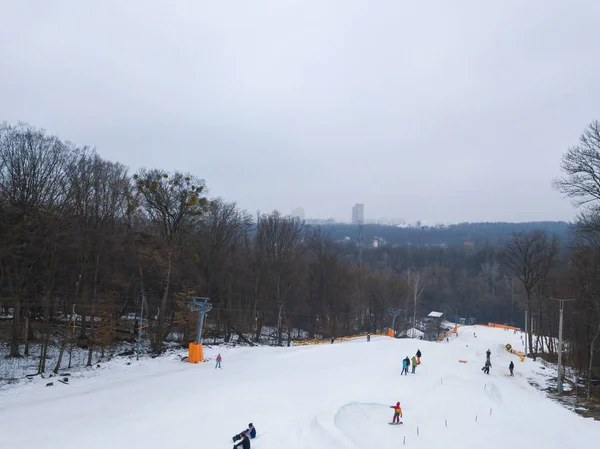 Kyiv Ukraine Februar 2018 Eröffnung Des Snowboardparks Goloseev — Stockfoto