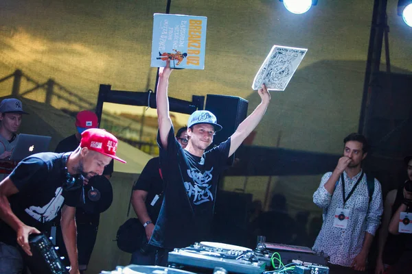 Moscow August 2016 Invisibl Skratch Piklz Bert Styles Shortkut Judging — Stock Photo, Image