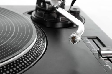 tonearm boş iğne kartuşu ile yakın çekim görüntüsü