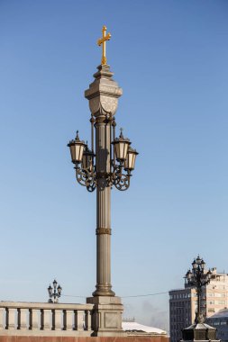 Moskova-11 Ocak 2017: Moskova. ana Rus Ortodoks Kilisesi 'nin merkezinde, Rusya 'nın en büyük Hıristiyan dini simgesel yapılarından kurtarılmış ISA Tapınağı