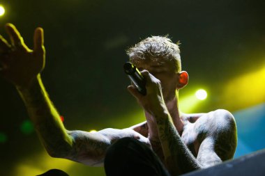 Moskova - 10 Kasım, 201: Colson makineli tüfek Kelly yeni albümü genel kabul Yotaspace Club hediye olarak bilinen Baker