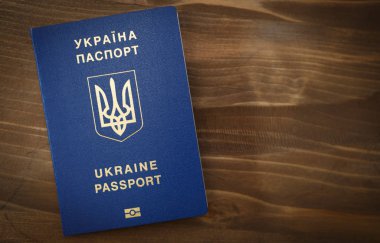 Yeni modern biyometrik Ukraynalı pasaport vize Avrupa'ya seyahat etmek Ukrayna vatandaşı için.