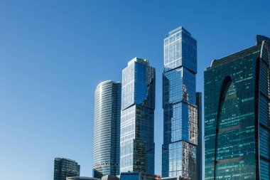 Moskova - 10 Ekim, 2016: Uluslararası iş ve finansal ticaret Rusya başkenti Moskova şehir merkezi