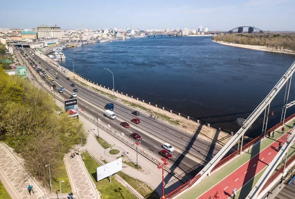 Kiev Ukraina April 2018 Antenn Drönare Foto Overhead Skott Truhanov — Stockfoto