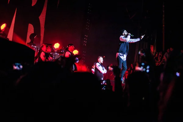 莫斯科 2015年3月27日 俄罗斯流行说唱歌手莫特在夜总会的音乐会 — 图库照片