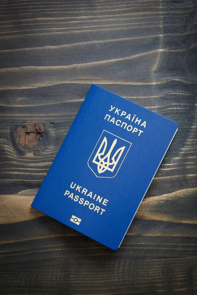 Nieuwe Moderne Biometrisch Oekraïense Paspoort Voor Burger Van Oekraïne Reizen — Stockfoto