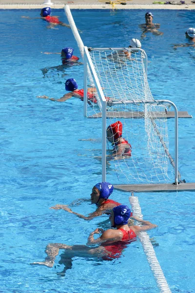 Athens Października 2012 Mistrzostwa Kobiet Piłce Wodnej Kobiety Grają Piłkę — Zdjęcie stockowe