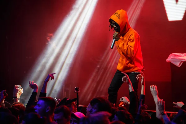 Moscow February 2017 Famous Canadian Rap Singer Jazz Cartier Performing — Stock Photo, Image