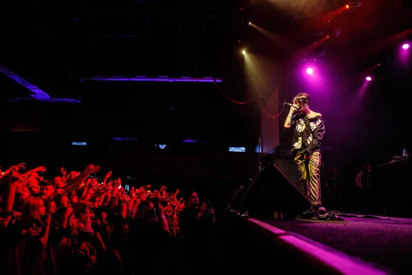 Moskau März 2017 Rapper Lil Peep Gibt Konzert Nachtclub — Stockfoto