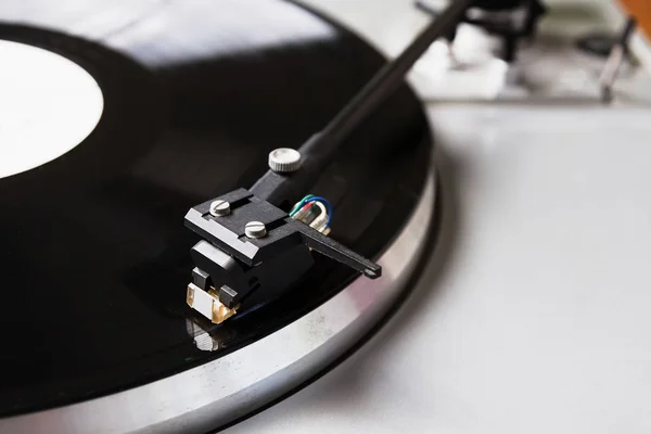 Lecteur Table Tournante Avec Disque Vinyle Musical Thème Rétro — Photo