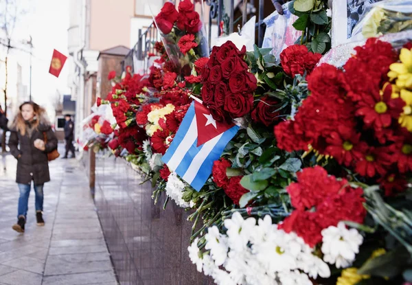 Moskau November 2016 Mahnmal Mit Blumen Der Botschaft Des Widerspenstigen — Stockfoto