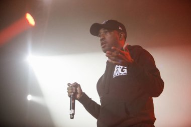 Moskova - 18 Aralık, 2 016: ünlü rapçi The Game büyük konser gece kulübü.