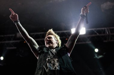 Moskova - 28 Haziran, 2015: Papa Roach ve onların solisti Jacoby Shaddix gerçekleştirme Ray sadece Arena Rusya'da yaşamak