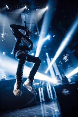 MOSCOW - DECEMBER, 6: Travis Scott performing at Glavclub in Moscow on 6th of December 2014