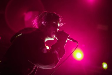 Moskova - 30 Mart, 2017: rapçi Lil dikizlemek konser gece kulübü.