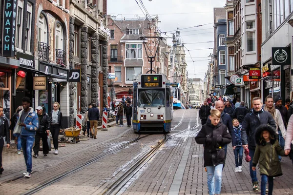 City Street Amsterdam Netherlands — Stock fotografie