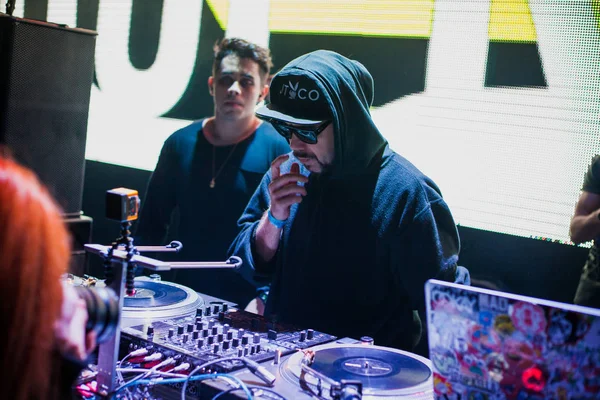 Moscow November 2015 Tropkillaz Djs Laudz Zegon Apresentam Novo Álbum — Fotografia de Stock