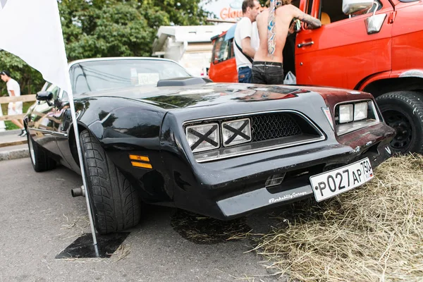 Moskva Augusti 2016 Bil Och Cykel Tuning Show Ansikten Skosnören — Stockfoto