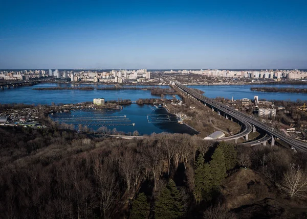 Vista Aérea Kiev Ucrânia — Fotografia de Stock