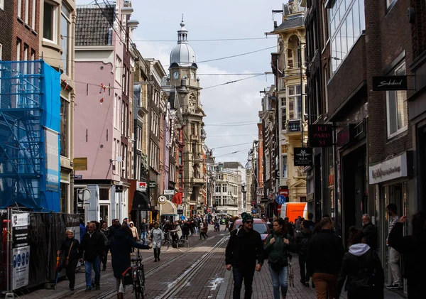 City Street Amsterdam Netherlands — Stock fotografie