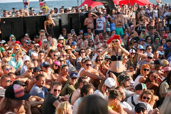 Odessa Ukraine August 2017 Summer Festival Crowd Seaside Party Big — Stock Photo, Image