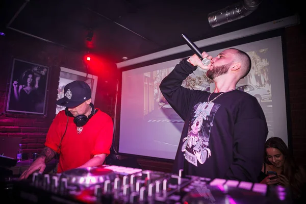 Москва Октября 2016 Вечеринка Хип Хоп Музыки Ночном Клубе Bar — стоковое фото