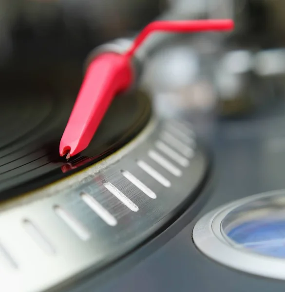 Vintage Turntable Play Music Vinyl Audio Disc Hifi Audiophile Turn — Stock Photo, Image