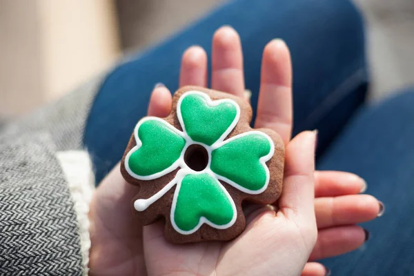 Chytrý Cookie Přinést Štěstí Patricks Den — Stock fotografie