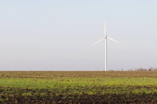 Yeşil Enerji Rüzgar Turbin Veya Rüzgar Çiftliği Alternatif Kaynaklar — Stok fotoğraf