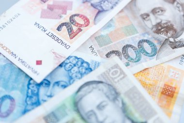 Ulusal Hırvat Kunası Döviz Alım notlar. Kağıt Not Hrvatska Kuna, para kimden Hırvatistan.